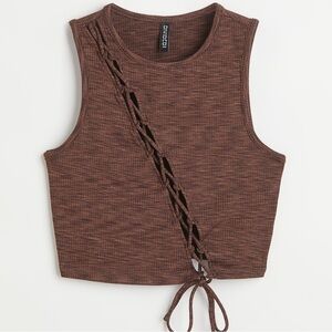 H&M Lacing Detail Cut-Out Crop Top